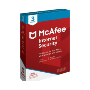 McAfee Internet Security Antivirus Software for 3 Devices with Password Manager