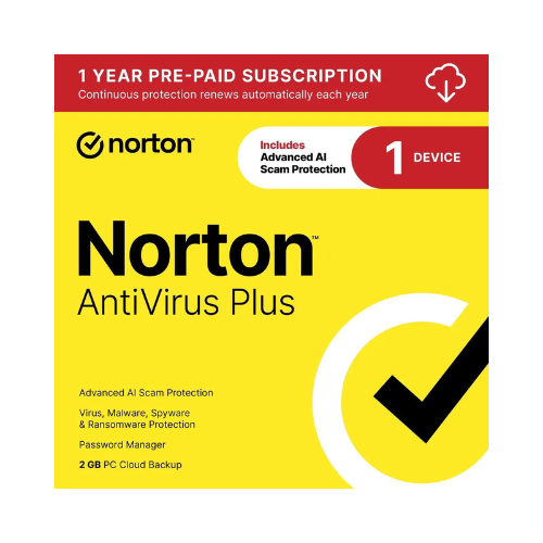 Norton AntiVirus Plus 2026 with Scam Protection and Cloud Backup