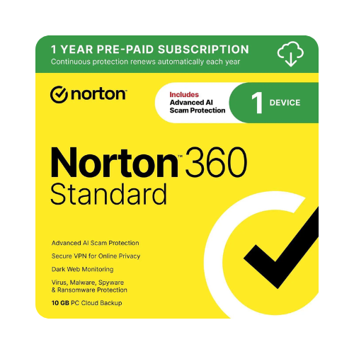 Norton 360 Standard 2026 Antivirus with VPN and Cloud Backup